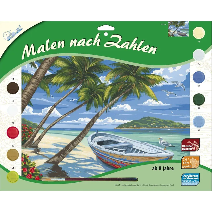 Mammut Malen nach Zahlen - Palmenstrand(109104)
