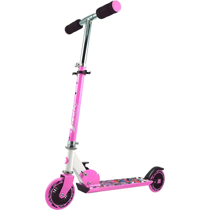 Best Sporting 'Scooter 125er', höhenverstellbar bis 80 cm, klappbar, max. belastbar bis 50 kg, pink/weiß – Bild 1