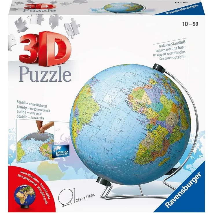 Ravensburger 3D Puzzle 540 Teile Globus deutsch 2019 – Bild 1