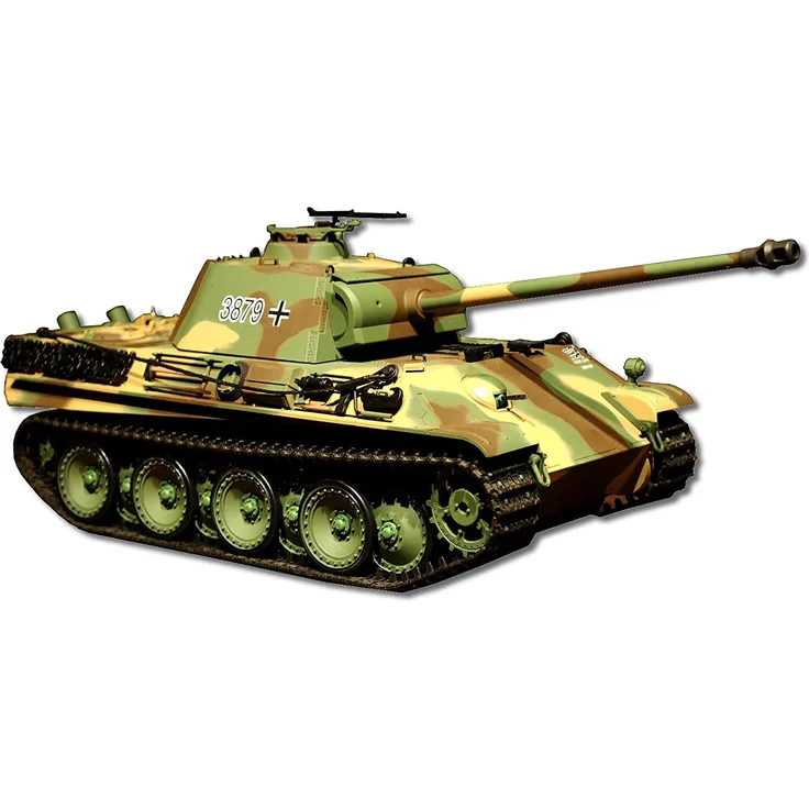 Heng Long RC Panzer Panther G 1:16 pro Rauch Sound, Stahlgetriebe, Metallketten grün - Preisvergleich