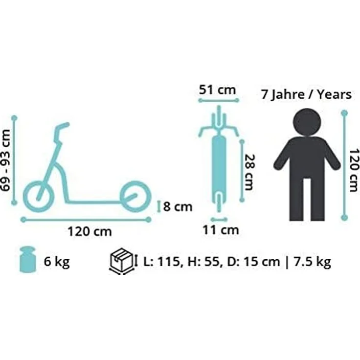 Blue Gorillaz Roller Sport 12 Zoll - Grau – Bild 9