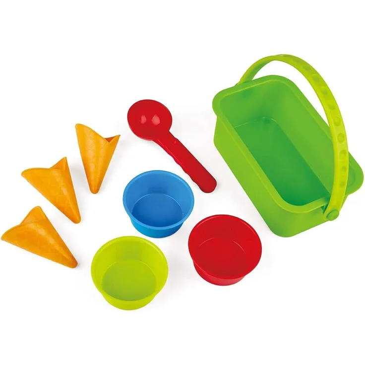 Hape E4057 - Eisdiele-Förmchen, Strandspielzeug/Sandspielzeug, mehrfarbig – Bild 1