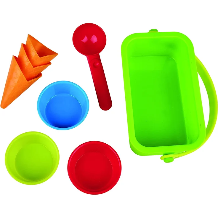 Hape E4057 - Eisdiele-Förmchen, Strandspielzeug/Sandspielzeug, mehrfarbig – Bild 2