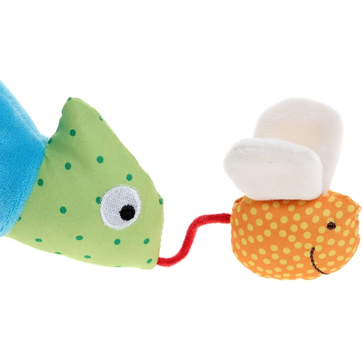 sigikid, Mädchen und Jungen, Aktiv-Anhänger mit Rassel, Chamäleon, Grün/Blau/Orange, 41056 – Bild 4