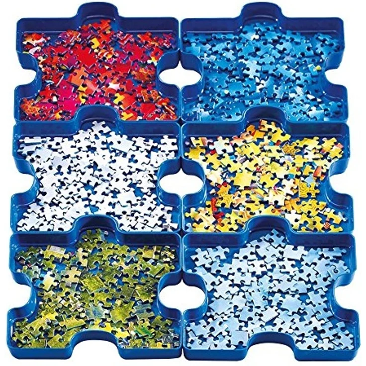 Ravensburger Sort your Puzzle - 6 stapelbare Puzzle-Sortierschalen zum einfachen Sortieren und Aufbewahren von Puzzleteilen, Ideales Zubehör für Puzzler – Bild 2