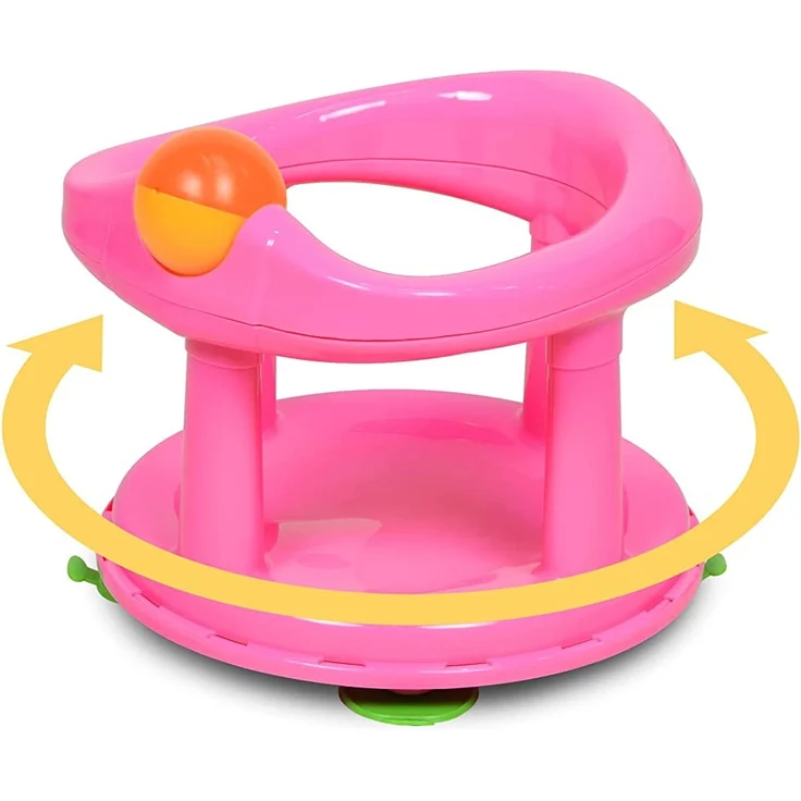 Safety 1st 360° drehbarer Badesitz, ergonomischer Sitz für die Badewanne mit Rollball und 4 Saugnäpfen, nutzbar ab ca. 6 Monaten bis max. 13 kg, rosa – Bild 3