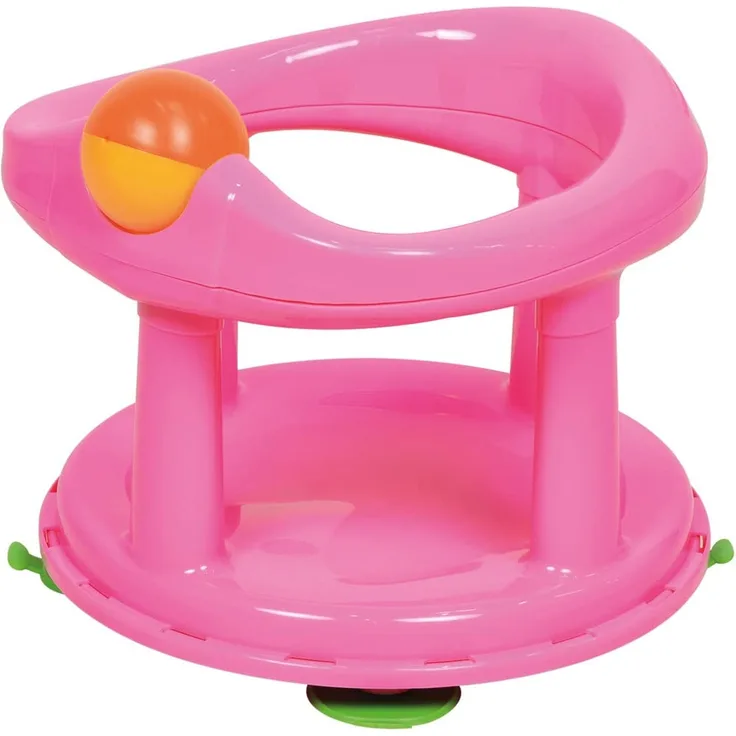 Safety 1st 360° drehbarer Badesitz, ergonomischer Sitz für die Badewanne mit Rollball und 4 Saugnäpfen, nutzbar ab ca. 6 Monaten bis max. 13 kg, rosa