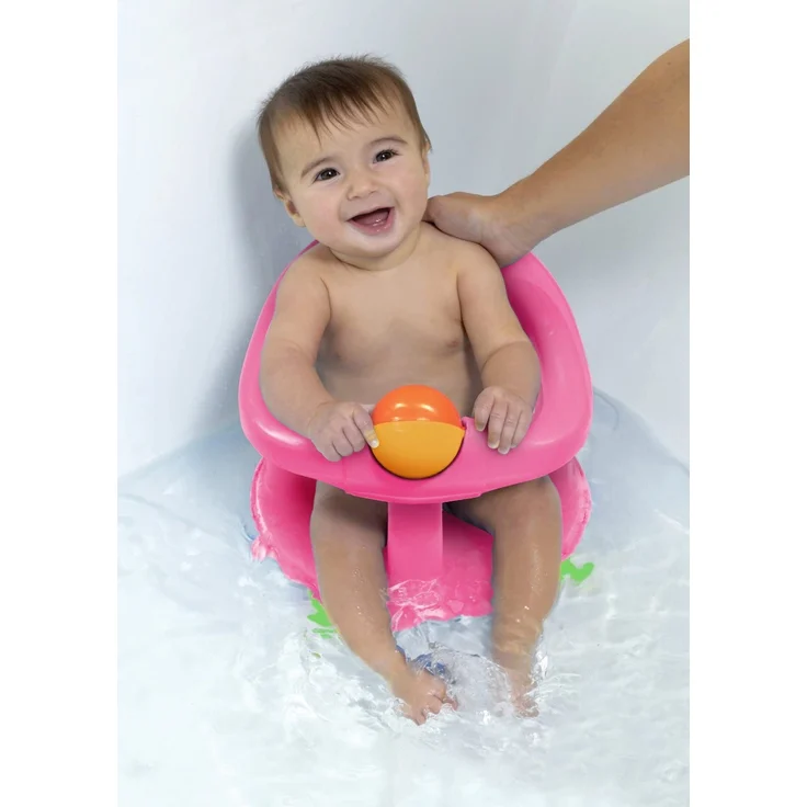 Safety 1st 360° drehbarer Badesitz, ergonomischer Sitz für die Badewanne mit Rollball und 4 Saugnäpfen, nutzbar ab ca. 6 Monaten bis max. 13 kg, rosa – Bild 2