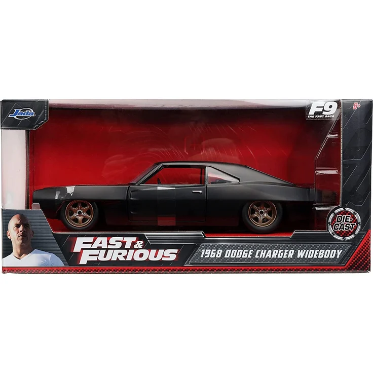Jada Toys 253203075 Fast & Furious 1968 Dodge Charger 1:24, schwarz – Bild 7