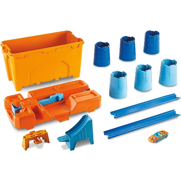Hot Wheels GCF91 - Track Builder System Fässer-Stunt Box