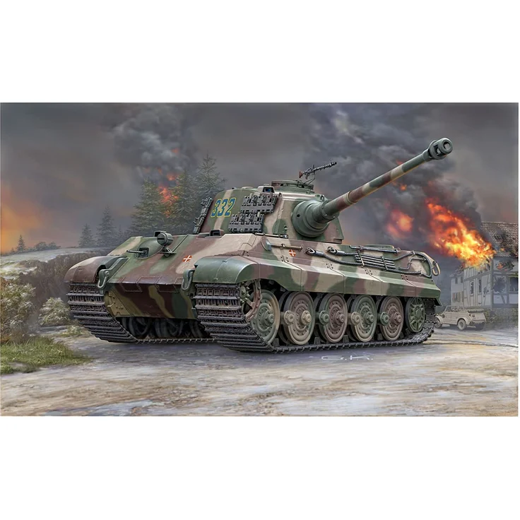 Revell Modellbausatz Panzer 1:35 - TigerII Ausf.B (Henschel Turret) im Maßstab 1:35, Level 4, originalgetreue Nachbildung mit vielen Details, 03249 – Bild 10