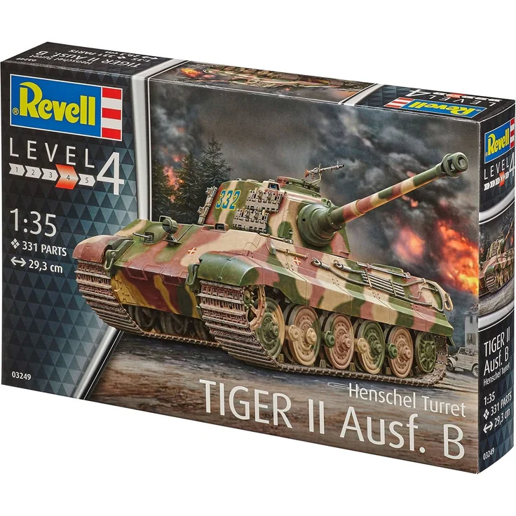 Revell Modellbausatz Panzer 1:35 - TigerII Ausf.B (Henschel Turret) im Maßstab 1:35, Level 4, originalgetreue Nachbildung mit vielen Details, 03249 – Bild 12