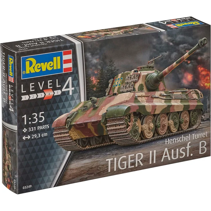 Revell Modellbausatz Panzer 1:35 - TigerII Ausf.B (Henschel Turret) im Maßstab 1:35, Level 4, originalgetreue Nachbildung mit vielen Details, 03249 – Bild 11