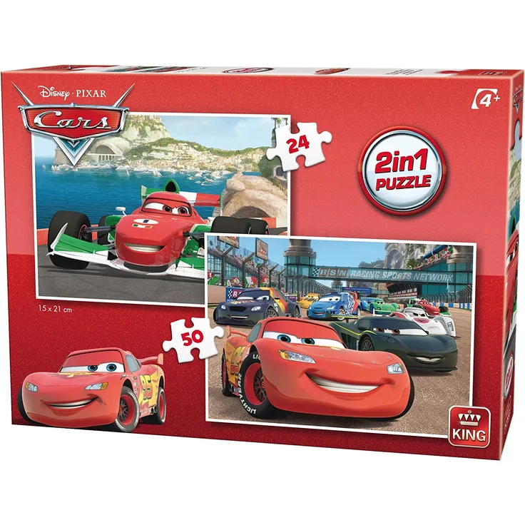 King 5415 2-in-1 Disney Cars Puzzle