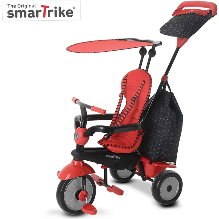smarTrike 6951500 - Glow Touch Steering 4 in 1 Dreirad, rot
