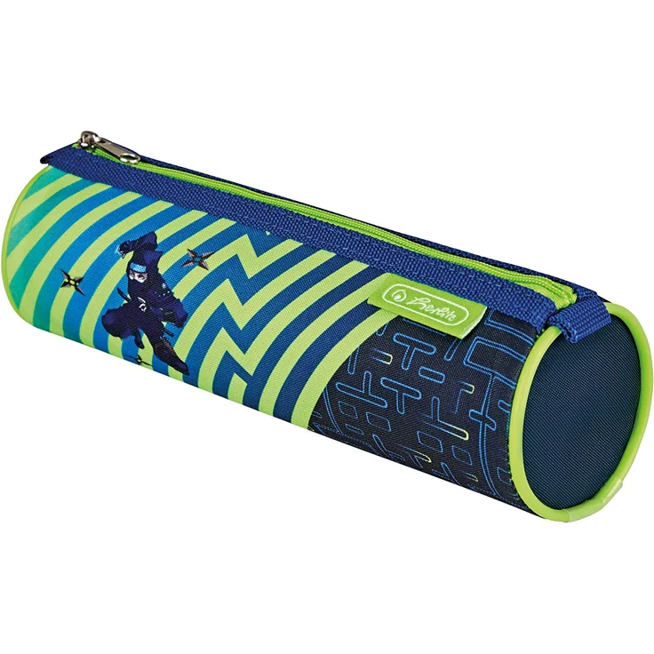 Herlitz Loop Plus Funky Ninja Schulranzen, grün/dunkelblau, inkl. 16 tlg. Schüleretui, Faulenzer-Mäppchen, Sportbeutel – Bild 8