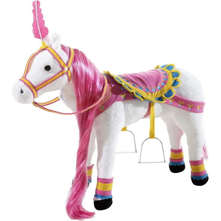 Karusellpferd weiß, mit Sound - Standpferd