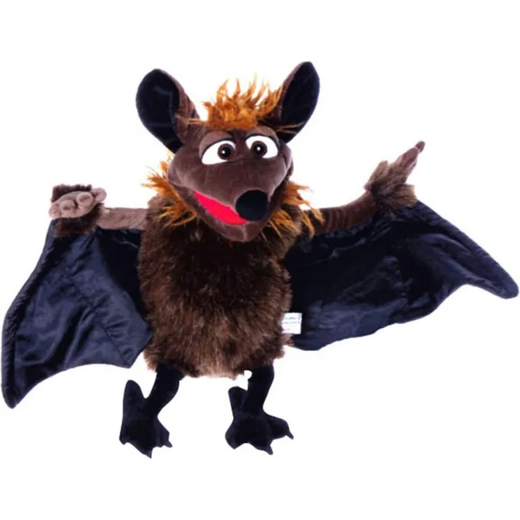 Living Puppets Handspieltier Gaston die Fledermaus braun-schwarz, Flügelspannweite 60 cm