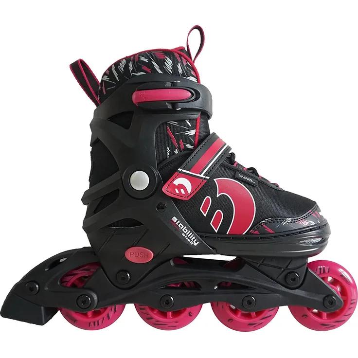 Best Sporting Inline Skates Kinder, verstellbar, ABEC 7, 38 - 41, pink/schwarz