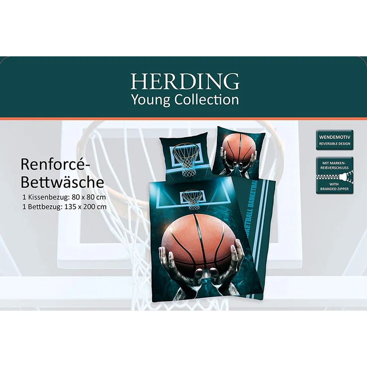Herding Bettwäsche Basketball 135 x 200 cm Baumwolle – Bild 6