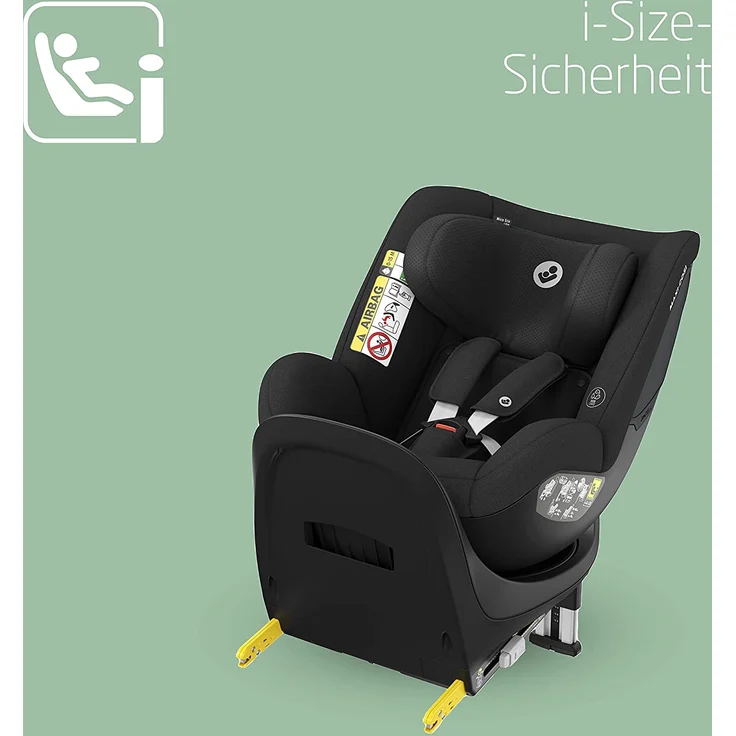 Maxi-Cosi Mica Eco, Neugeborene & Kleinkindsitz, Gruppe 0/1, drehbarer Kindersitz, 360°-Kindersitz mit ISOFIX, ab ca. 3 Monate bis zu 4 Jahren (ab Geburt mit Einlage für Neugeborene), Authentic Black – Bild 3