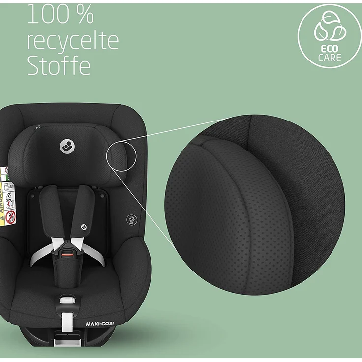 Maxi-Cosi Mica Eco, Neugeborene & Kleinkindsitz, Gruppe 0/1, drehbarer Kindersitz, 360°-Kindersitz mit ISOFIX, ab ca. 3 Monate bis zu 4 Jahren (ab Geburt mit Einlage für Neugeborene), Authentic Black – Bild 5
