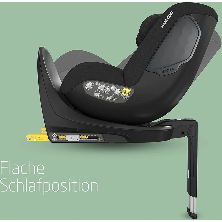 Maxi-Cosi Mica Eco, Neugeborene & Kleinkindsitz, Gruppe 0/1, drehbarer Kindersitz, 360°-Kindersitz mit ISOFIX, ab ca. 3 Monate bis zu 4 Jahren (ab Geburt mit Einlage für Neugeborene), Authentic Black – Bild 6