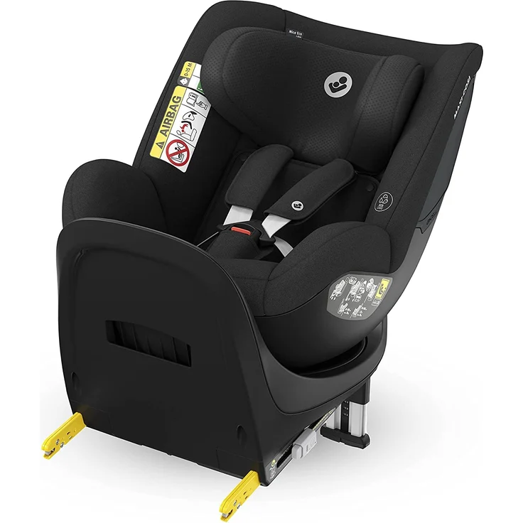 Maxi-Cosi Mica Eco, Neugeborene & Kleinkindsitz, Gruppe 0/1, drehbarer Kindersitz, 360°-Kindersitz mit ISOFIX, ab ca. 3 Monate bis zu 4 Jahren (ab Geburt mit Einlage für Neugeborene), Authentic Black – Bild 1