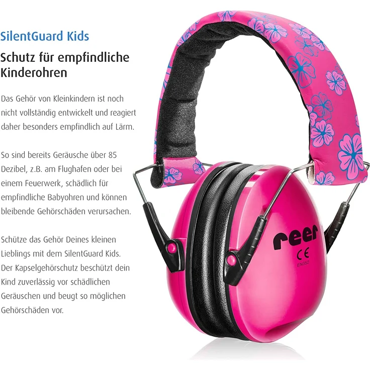 reer Mädchen Silentguard, faltbar Gehörschutz, pink, One Size – Bild 6