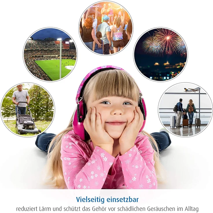 reer Mädchen Silentguard, faltbar Gehörschutz, pink, One Size – Bild 2