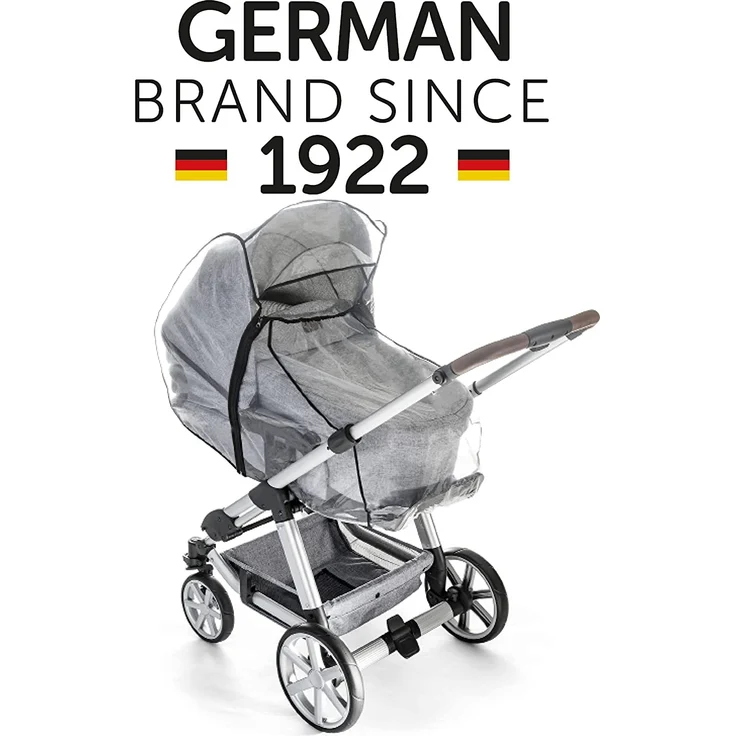 Reer RainCover Classic + Regenschutz, für Kombi-Kinderwagen mit Reißverschluss – Bild 9