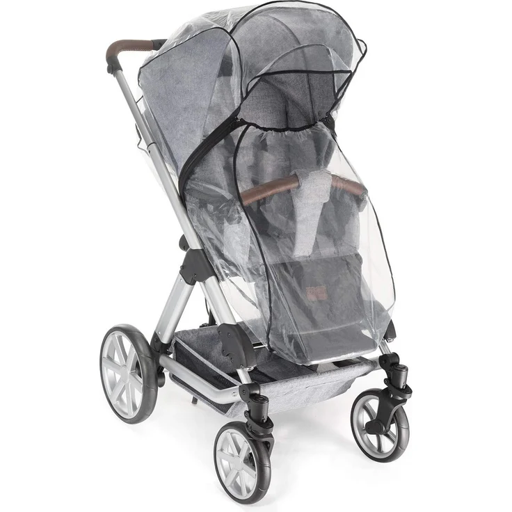 Reer RainCover Classic + Regenschutz, für Kombi-Kinderwagen mit Reißverschluss – Bild 4
