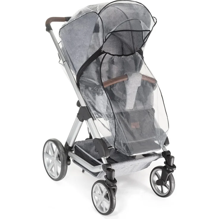 Reer RainCover Classic + Regenschutz, für Kombi-Kinderwagen mit Reißverschluss – Bild 1