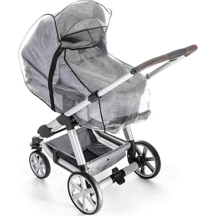 Reer RainCover Classic + Regenschutz, für Kombi-Kinderwagen mit Reißverschluss – Bild 2