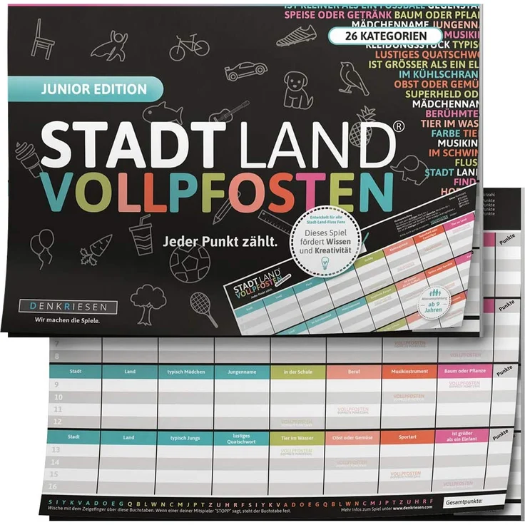 STADT LAND VOLLPFOSTEN - Junior Edition - Jeder punkt zählt – Bild 1