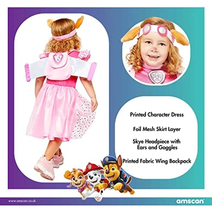 Kinderkostüm Skye Deluxe Alter 4-6 Jahre – Bild 4