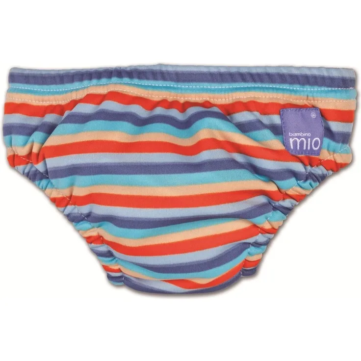 Bambinomio Schwimmwindel Small - orange gestreift