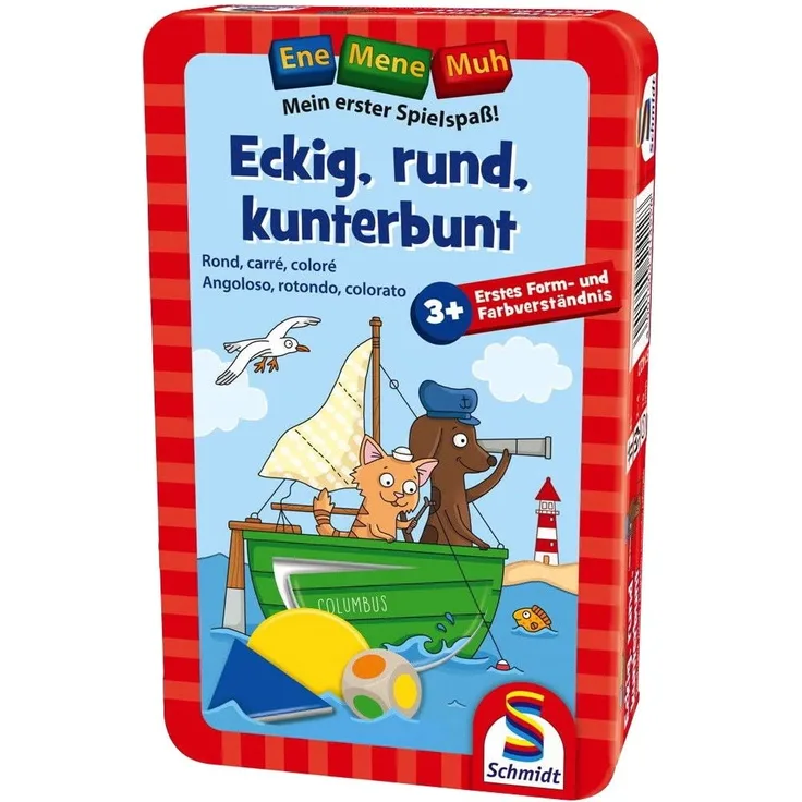 Ene Mene MUH, Eckig-rund-kunterbunt, Spiel in der Metalldose