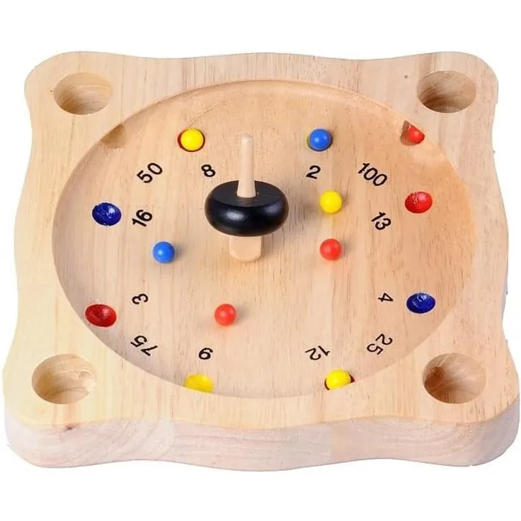 tiroler roulette 22 cm Holz/Gummi natur