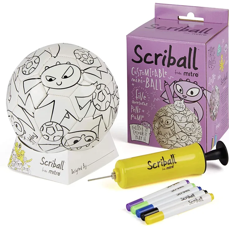 Mitre Kinder Scriball Personalisierbarer Mini Fußball Mit Filzstiftsortiment, Fophi, One Size