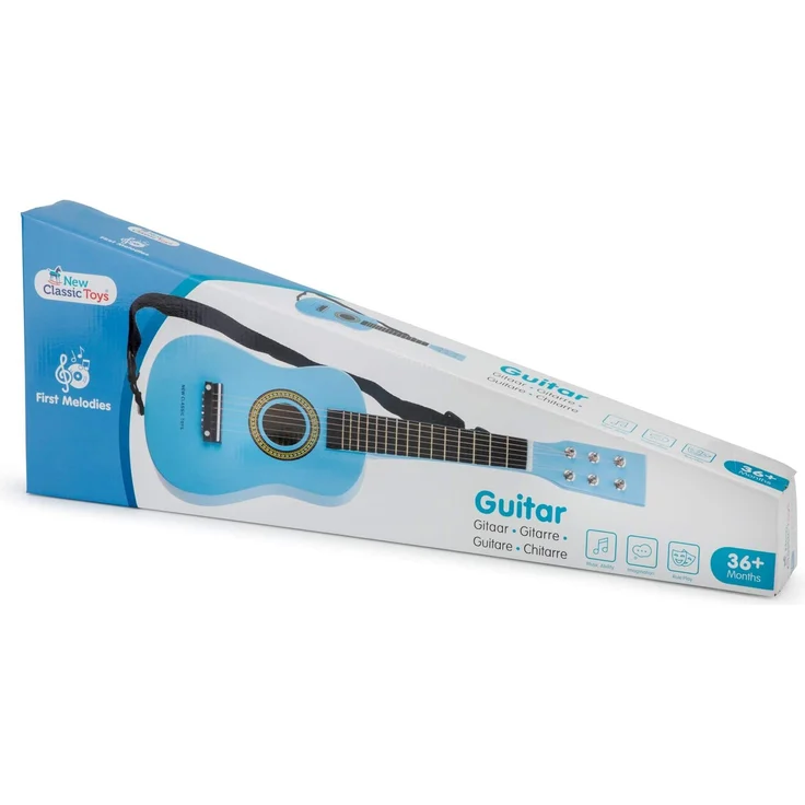 New Classic Toys - 10342 - Musikinstrument - Spielzeug Holzgitarre - Blau – Bild 6