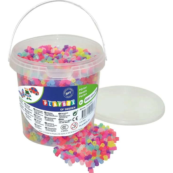 Bügelperlen - ca. 5000 Stück - Glitzermix