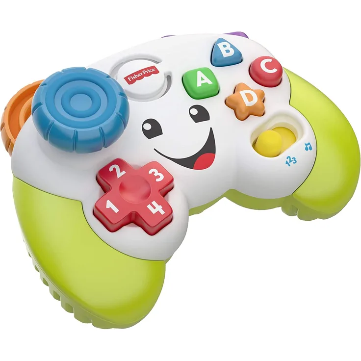 Fisher-Price FWG12 Laugh and Learn Game-Controller, Weiß, Rot, Blau, Gelb, 10 x 15 x 5 cm, englisch