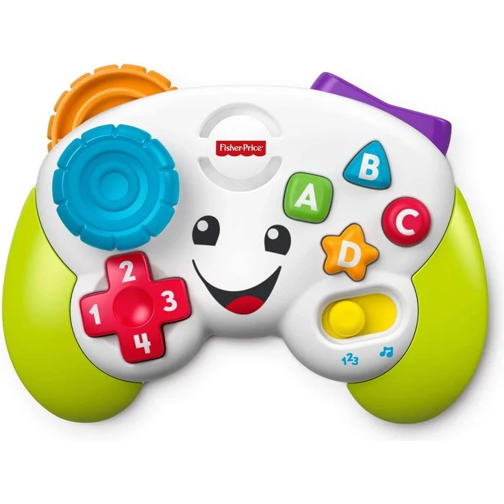 Fisher-Price FWG12 Laugh and Learn Game-Controller, Weiß, Rot, Blau, Gelb, 10 x 15 x 5 cm, englisch – Bild 2