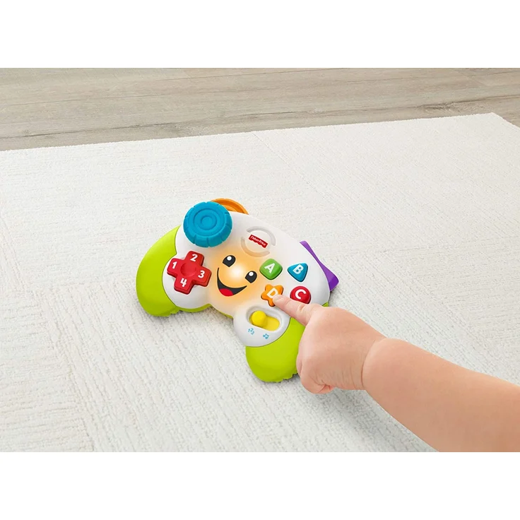 Fisher-Price FWG12 Laugh and Learn Game-Controller, Weiß, Rot, Blau, Gelb, 10 x 15 x 5 cm, englisch – Bild 3