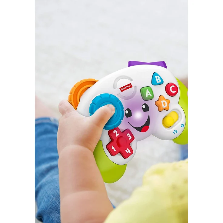 Fisher-Price FWG12 Laugh and Learn Game-Controller, Weiß, Rot, Blau, Gelb, 10 x 15 x 5 cm, englisch – Bild 4