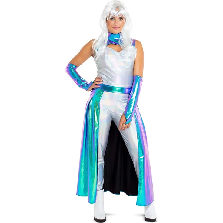 Folat 64667 Space Warrior Kostüm-Größe L-XL, Women, Mehrfarbig