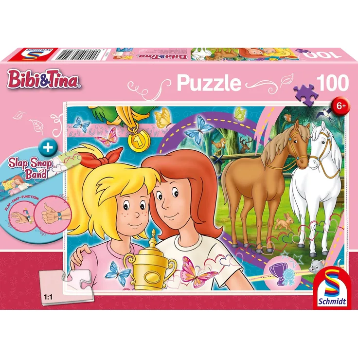 Schmidt Spiele Puzzle 56320 Bibi und Tina, Pferdeglück, 100 Teile Kinderpuzzle, bunt