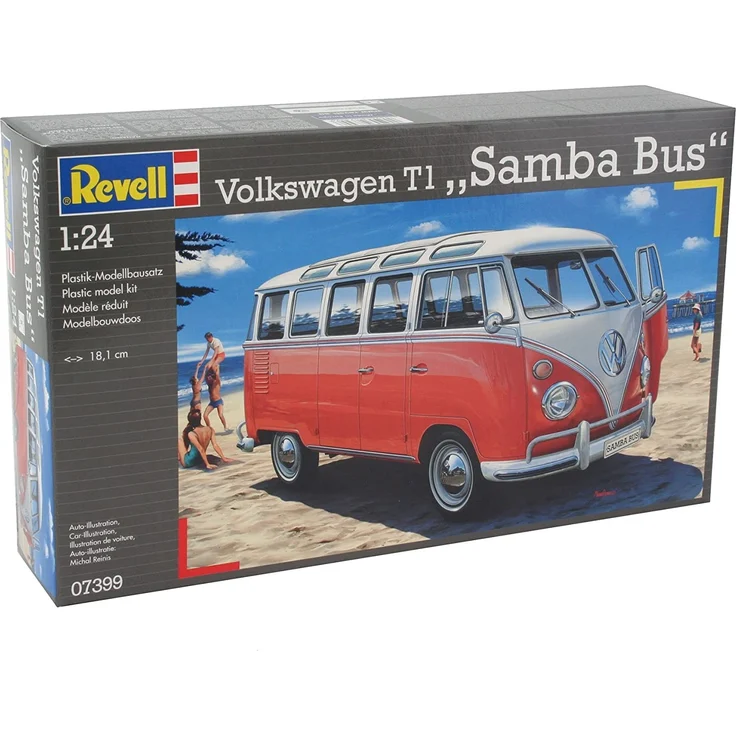 Revell Modellbausatz Auto 1:24 - Volkswagen VW T1 Bulli Samba Bus im Maßstab 1:24, Level 5, originalgetreue Nachbildung mit vielen Details, VW Bus, 07399 – Bild 15