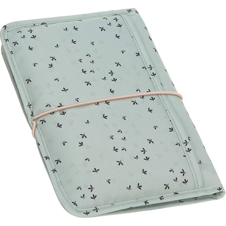 LÄSSIG Baby Windeltasche mit Wickelunterlage für unterwegs/Changing Pouch Floral mint, Türkis ( Mint) – Bild 4